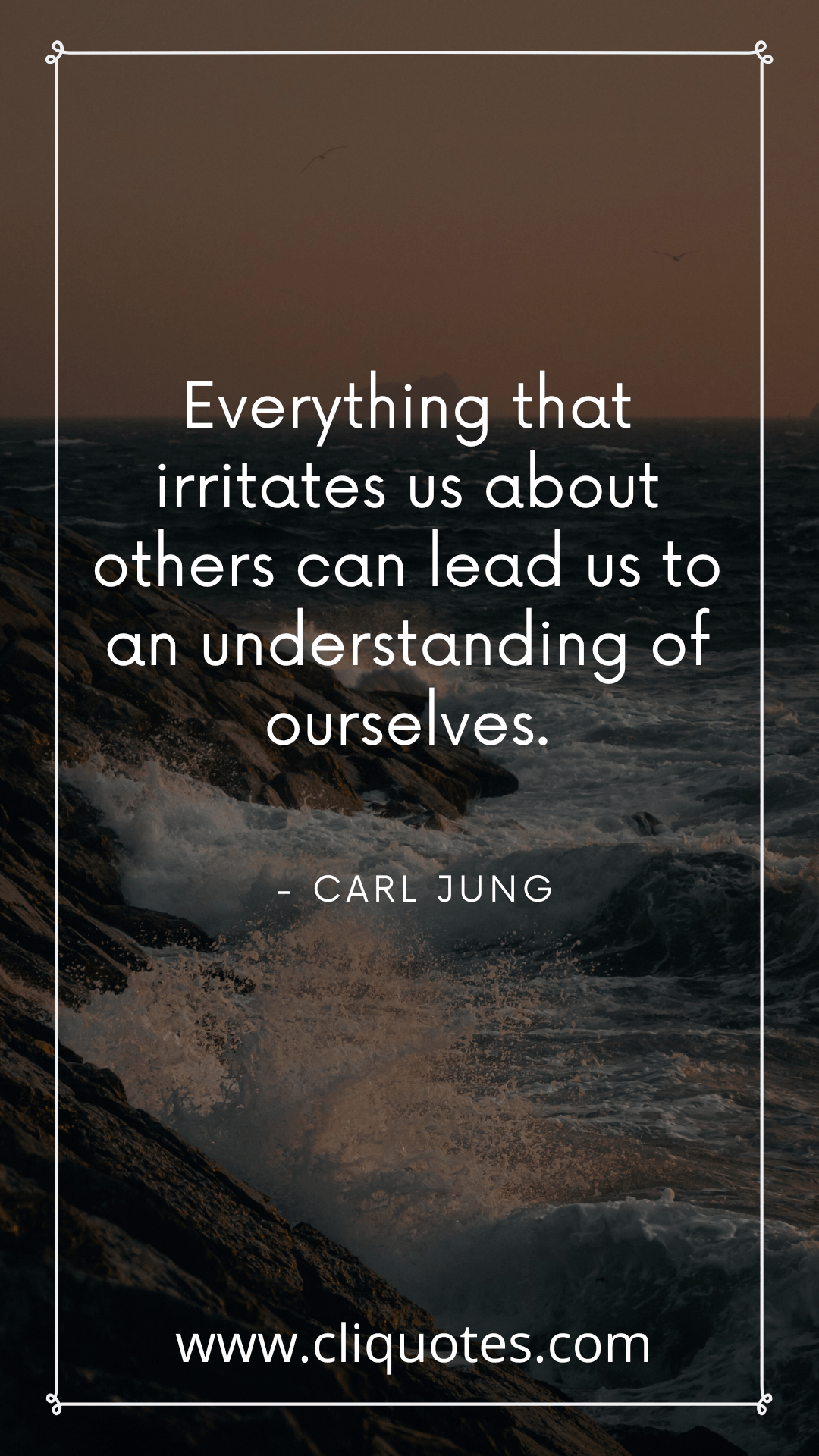 Everything that irritates us about others can lead us to an understanding of ourselves. - Carl Jung