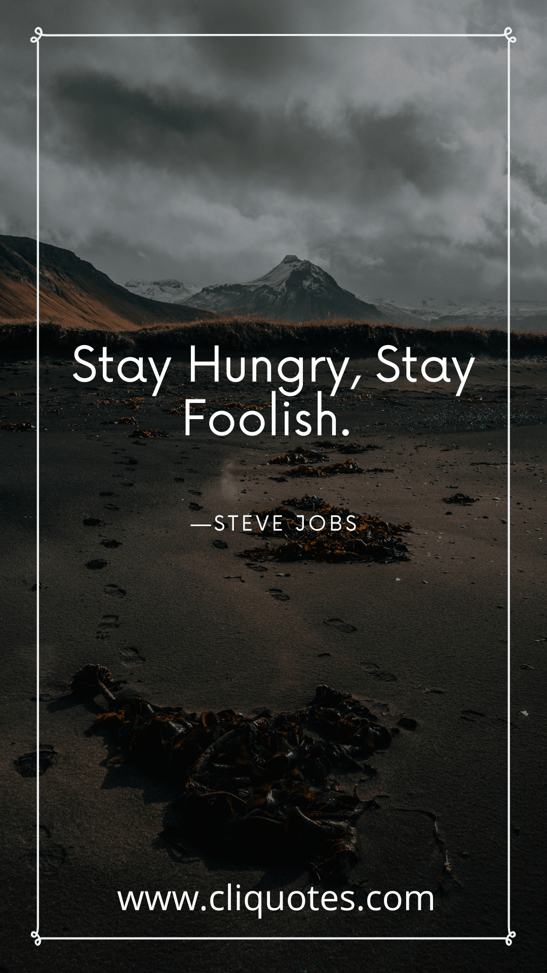 Stay Hungry, Stay Foolish. —STEVE JOBS